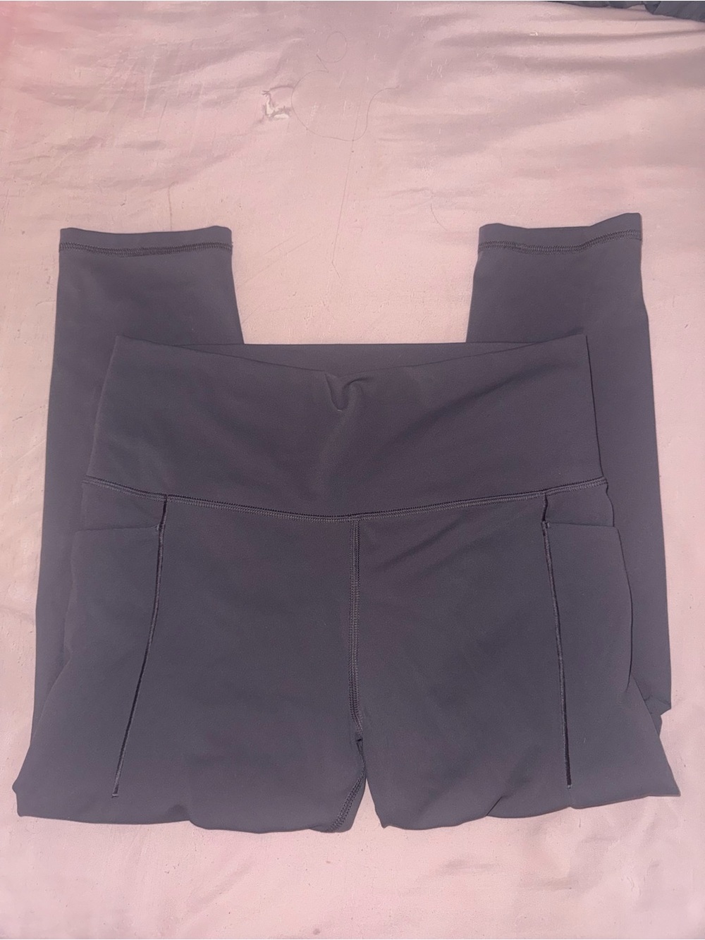 Avia Charcoal High-Waist Athletic Leggings with Side Pockets